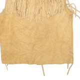 Mens Gilet Brown Leather M