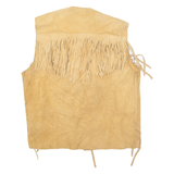 Mens Gilet Brown Leather M