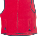 WOOLRICH Womens Fleece Gilet Red L