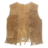 Mens Gilet Brown Leather S