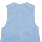 STAMPEDE Womens Denim Waistcoat Blue M