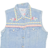 BILL BLASS Womens Denim Gilet Blue M
