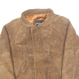 PIERRE CARDIN Mens Lined Jacket Brown Leather L