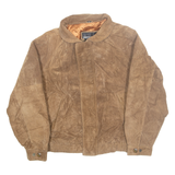 PIERRE CARDIN Mens Lined Jacket Brown Leather L