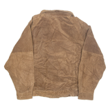 PIERRE CARDIN Mens Lined Jacket Brown Leather L