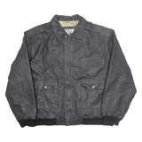 COUGAR Mens Lined Jacket Black Leather XL