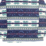 FRIKA & CO Fleece Womens Pullover Jacket Blue Crazy Pattern L
