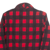 ST JOHN'S BAY Fleece Mens Pullover Jacket Red Check L