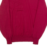 CALVIN KLEIN Mens Jumper Red Tight Knit Wool M