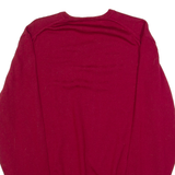 CALVIN KLEIN Mens Jumper Red Tight Knit Wool M