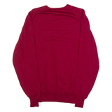 CALVIN KLEIN Mens Jumper Red Tight Knit Wool M