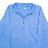 ADIDAS Mens Fleece Blue 1/4 Zip Tight Knit XL