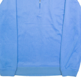 ADIDAS Mens Fleece Blue 1/4 Zip Tight Knit XL