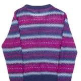 GANT Womens Patterned Cardigan Purple Crazy Pattern Button Neck Mohair XS