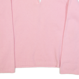 BENETTON Womens Jumper Pink Collared Tight Knit Wool M