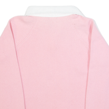 BENETTON Womens Jumper Pink Collared Tight Knit Wool M
