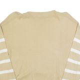 BENETTON Womens Jumper Beige Tight Knit L