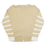 BENETTON Womens Jumper Beige Tight Knit L