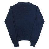 TOMMY HILFIGER Mens Jumper Blue Chunky Knit S