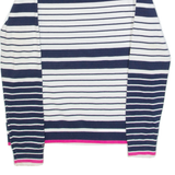 TOMMY HILFIGER Womens Patterned Jumper Blue Striped Tight Knit XS