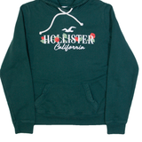 HOLLISTER Womens Green Hoodie USA S