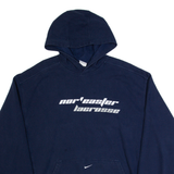 NIKE Nor'easter Lacrosse Mens Blue Hoodie USA XL
