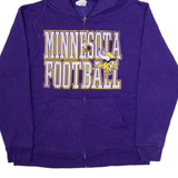 NFL Minnesota Vikings Mens Purple Hoodie Full Zip USA M