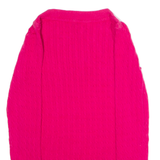 TOMMY HILFIGER Womens Jumper Pink Cable Knit S