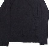 CALVIN KLEIN Mens Patterned Jumper Black Crazy Pattern Crew Neck Tight Knit M