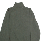 NAUTICA Mens Jumper Green 1/4 Zip Tight Knit M