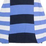 TOMMY HILFIGER Mens Patterned Jumper Blue Striped Crew Neck Tight Knit XL
