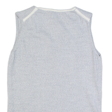 CALVIN KLEIN GOLF Womens Vest Grey V-Neck Tight Knit Sleeveless Wool L