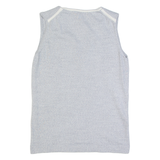 CALVIN KLEIN GOLF Womens Vest Grey V-Neck Tight Knit Sleeveless Wool L