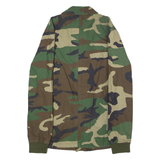 PULL AND BEAR Mens Coach Jacket Green Canvas Camouflage M