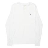 TOMMY HILFIGER Sleepwear Mens T-Shirt White Long Sleeve M