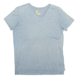 CARHARTT Relaxed Fit Womens T-Shirt Blue V-Neck S