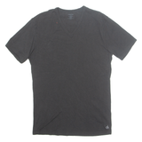 CALVIN KLEIN Mens T-Shirt Black V-Neck M