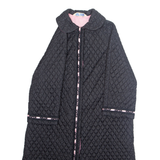 ST MICHAEL Womens Quilted Jacket Black Nylon Diamond M