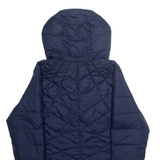 COLUMBIA Womens Puffer Coat Blue Hooded L