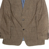 HUGO BOSS Mens Blazer Jacket Brown Plaid L