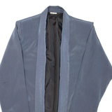THAI SILK Mens Blazer Jacket Blue Silk M