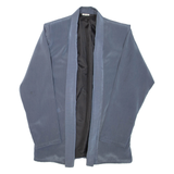 THAI SILK Mens Blazer Jacket Blue Silk M