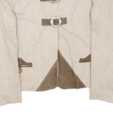 Womens Jacket Beige Linen L
