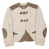 Womens Jacket Beige Linen L