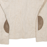 Womens Jacket Beige Linen L