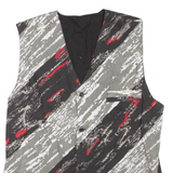 Mens Waistcoat Grey Striped L