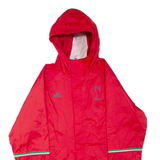 ADIDAS 2017 UEFA Champions League Final Mens Rain Jacket Red Hooded L