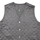 Womens Quilted Gilet Grey Silk L