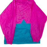 K-WAY Womens Rain Jacket Pink Hooded Colourblock M