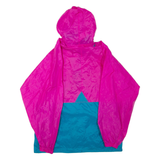 K-WAY Womens Rain Jacket Pink Hooded Colourblock M
